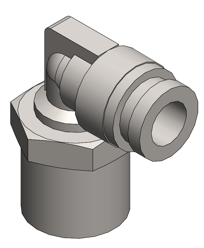 Brass Elbow Push fit to thread 