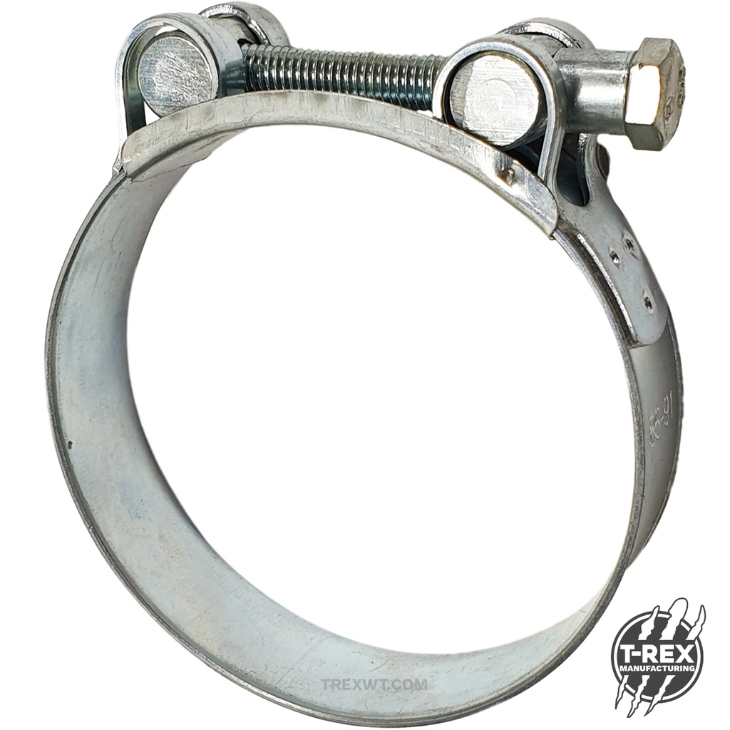 Hose Clamp - Heavy Duty T-Bolt SUPER CLAMP Mild Steel chrome