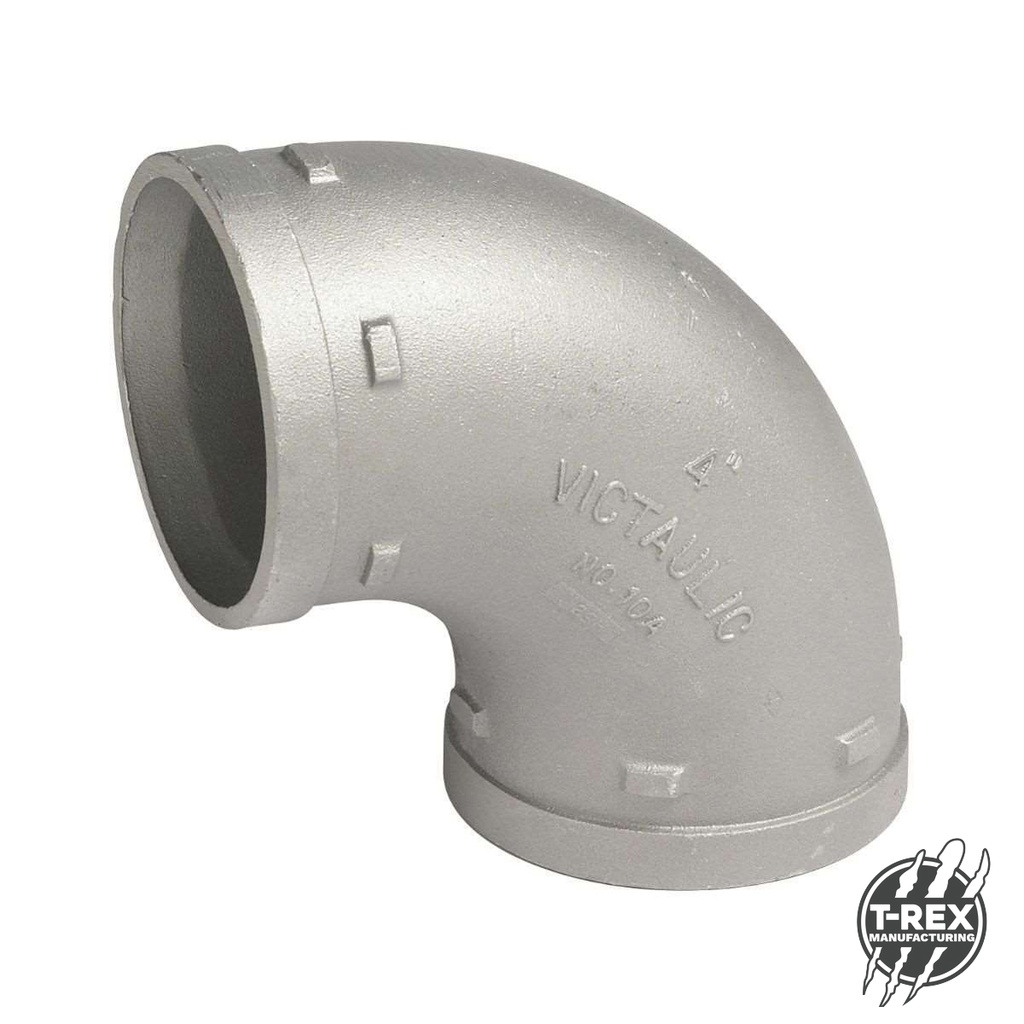Roll Grooved Elbow, 90D, Short Radius, Galvanised