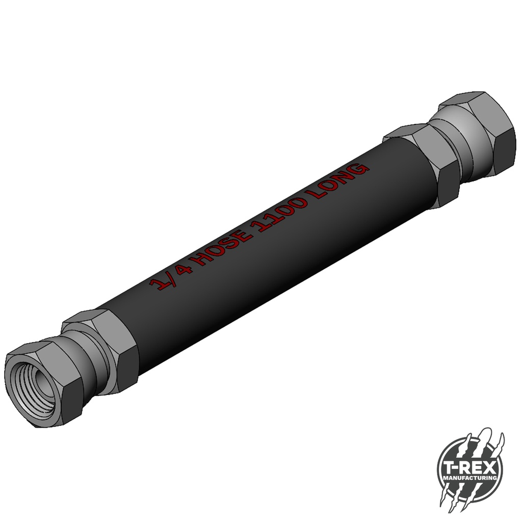 Hydraulic hose,  Single wire 9/16 JIC female swivel crimped both ends,  1100mm Long  