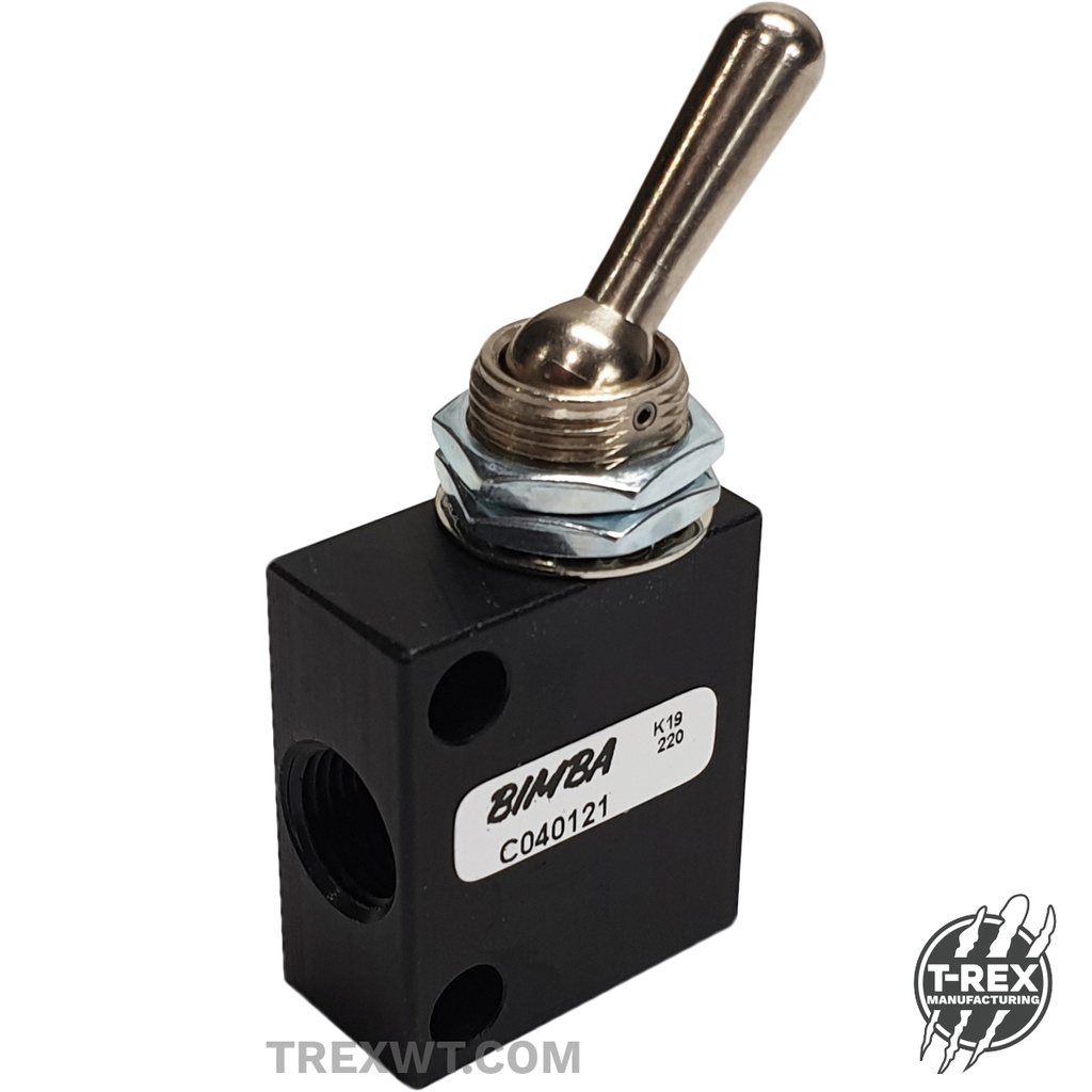 Pneumatic Switch, 3/2, 1/8NPT, -Bimba C040121