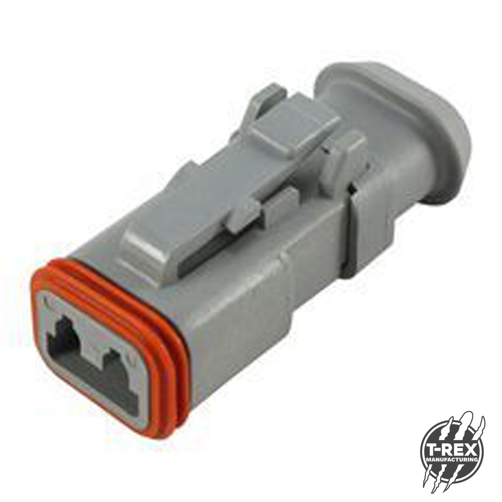 TE Connectivity DT06-2S. 2 Pin Male DT Plug with barb